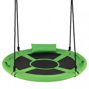 Sūpynės - gandro lizdas 100 cm, su pagalvėle iki 150 kg (Žalios)